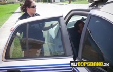 Bouncy tits MILF is sucking a black criminal's cock on the street!